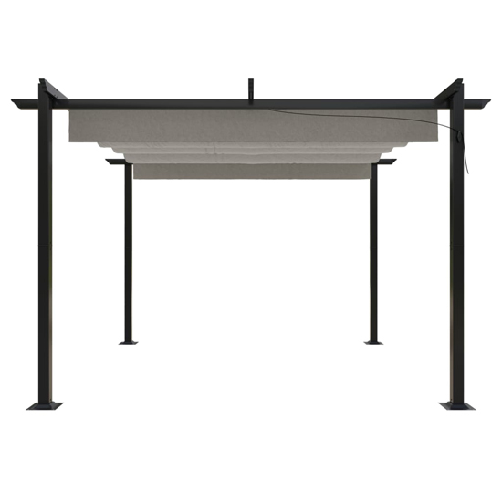 Havro 3m x 3m Garden Gazebo With Retractable Roof In Cream