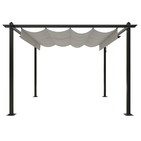 Havro 3m x 3m Garden Gazebo With Retractable Roof In Cream