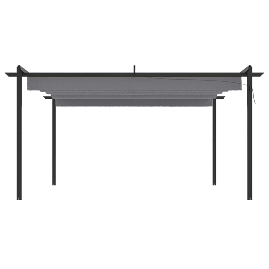 Havro 4m x 3m Garden Gazebo With Retractable Roof In Anthracite