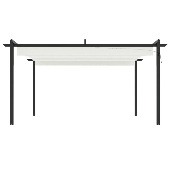 Havro 4m x 3m Garden Gazebo With Retractable Roof In Cream