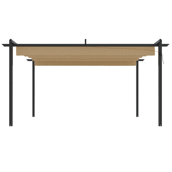 Havro 4m x 3m Garden Gazebo With Retractable Roof In Taupe
