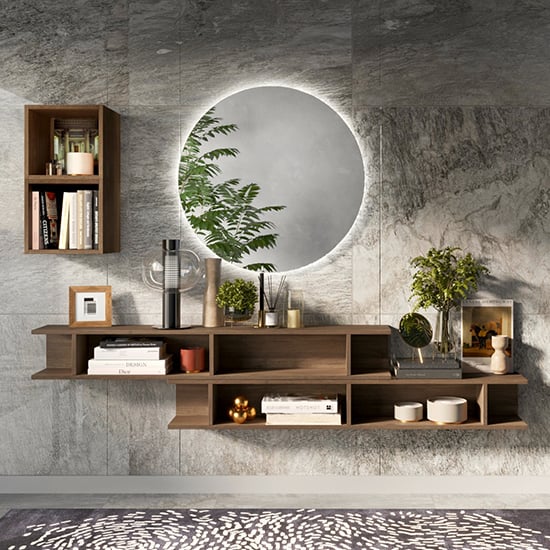 Read more about Havro wall hung wooden hallway furniture set in mercure