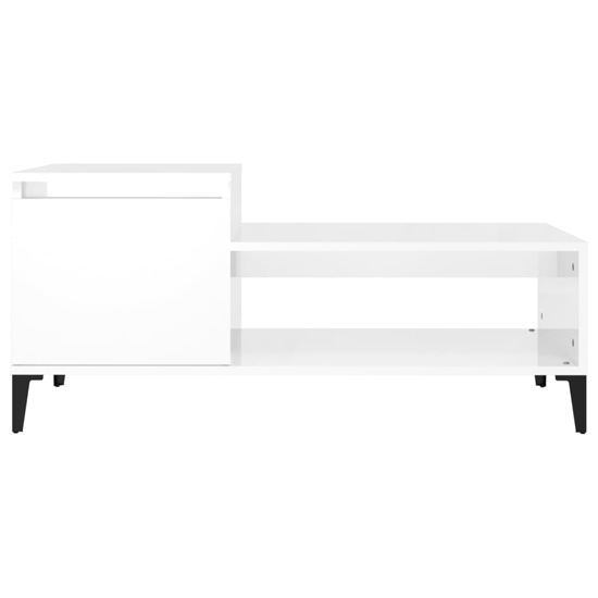 Hawitt High Gloss Coffee Table With 1 Door In White