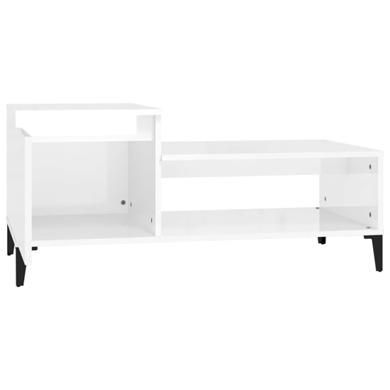 Hawitt High Gloss Coffee Table With 1 Door In White