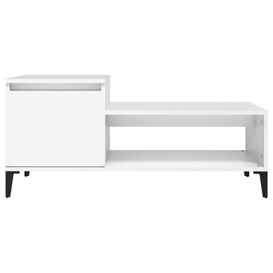 Hawitt Wooden Coffee Table With 1 Door In White