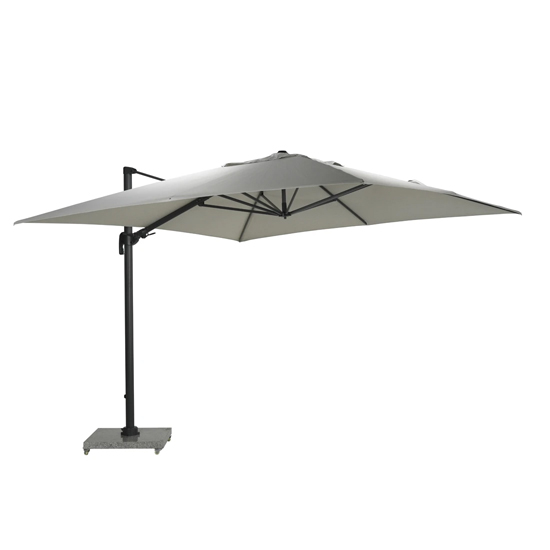 Hawo Square Big Cantilever Parasol With Granite Base In Sand_5