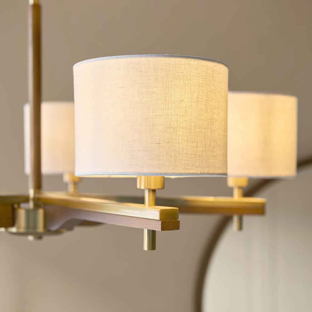 Hawthorne Metal 5 Ceiling Pendant Light in Brushed Aged Brass