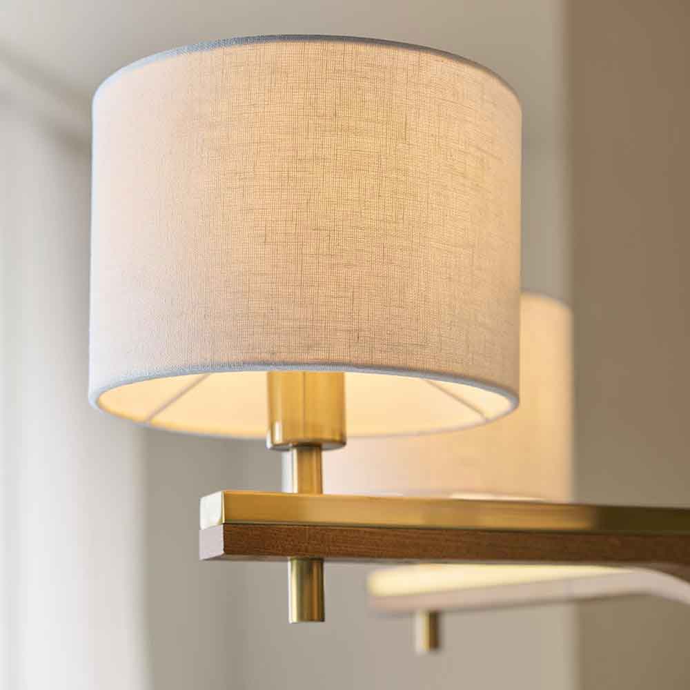 Hawthorne Metal 5 Ceiling Pendant Light in Brushed Aged Brass