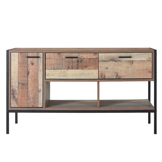 Read more about Haxtun wooden tv stand with 2 drawers 1 door in distressed oak
