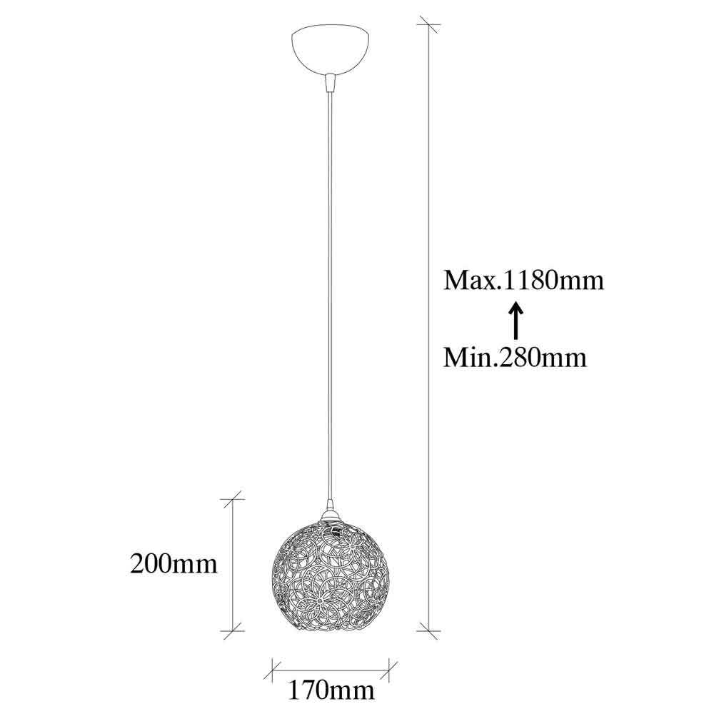 Hay Metal Ceiling Pendant Light in Black