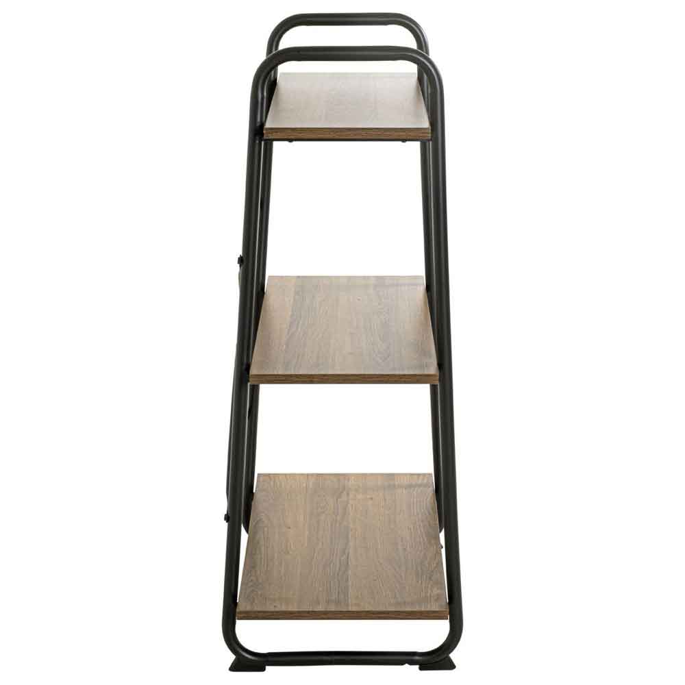 Hayesville Bookcase With 3 Shelfs In Black And Oak