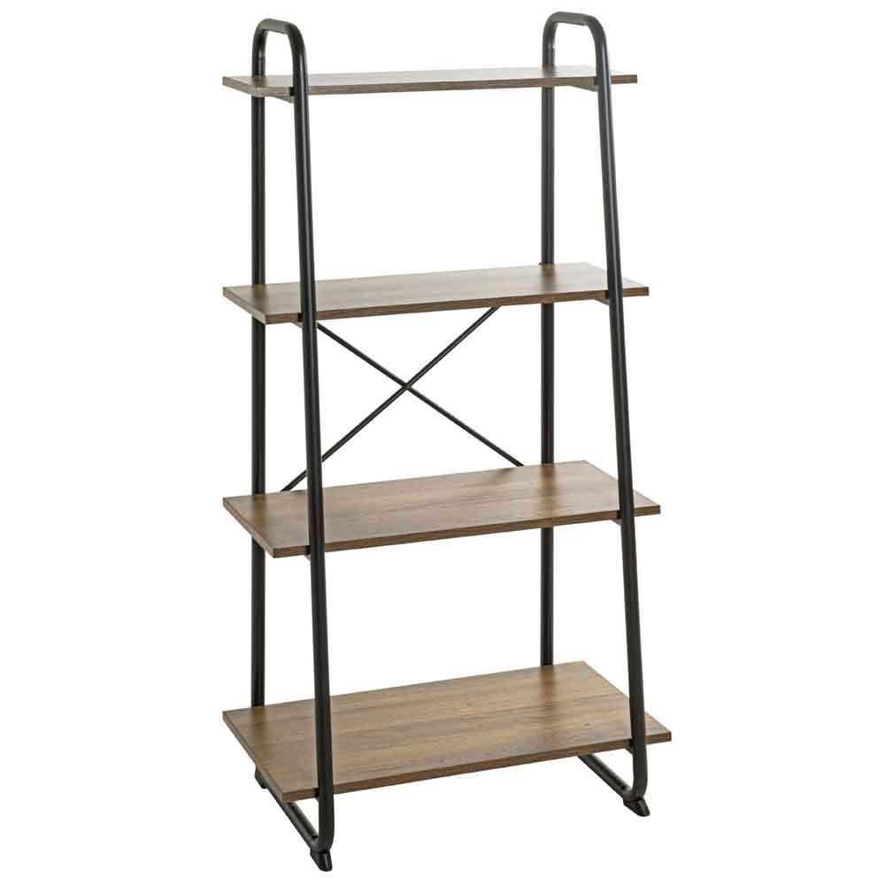 Hayesville Bookcase With 4 Shelfs In Black And Oak