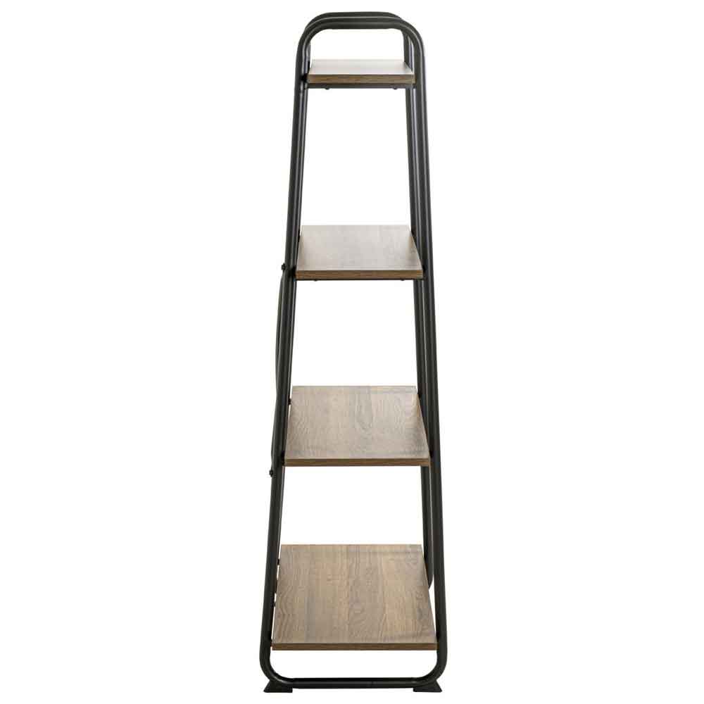 Hayesville Bookcase With 4 Shelfs In Black And Oak