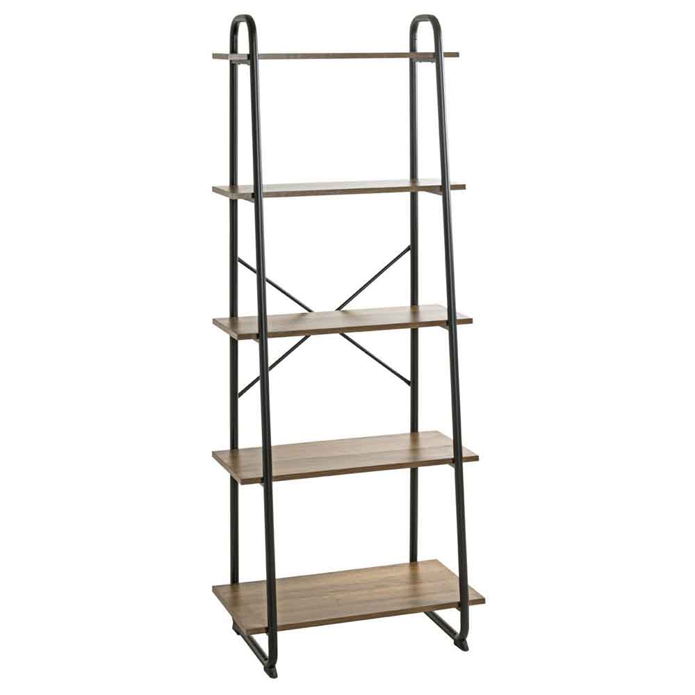 Hayesville Bookcase With 5 Shelfs In Black And Oak