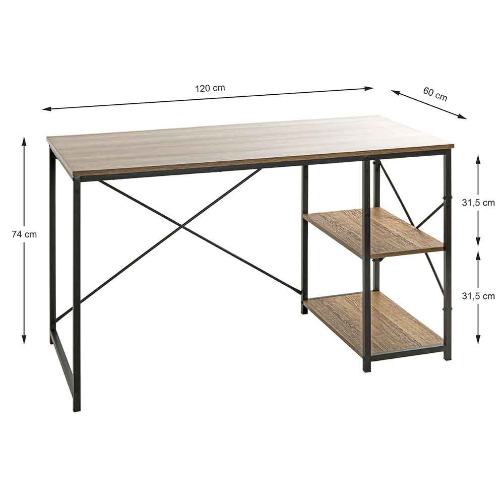 Hayesville Wooden Laptop Desk In Black And Oak