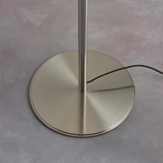 Hayfield Pale Grey Shade Floor Lamp In Satin Nickel_4