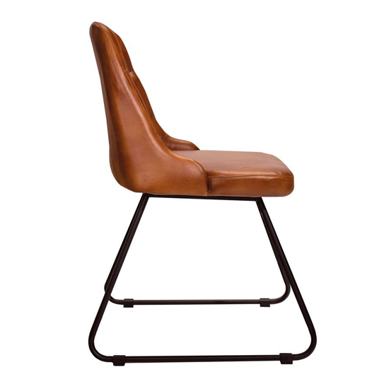 Hayton Bruciato Genuine Leather Dining Chairs In Pair_3