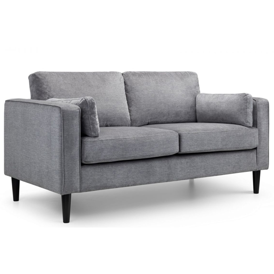 Hachi Chenille Fabric 2 Seater Sofa In Dark Grey