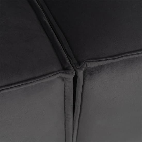 Hazel Fabric 4 Seater Sofa With Chrome Metal Legs In Steel