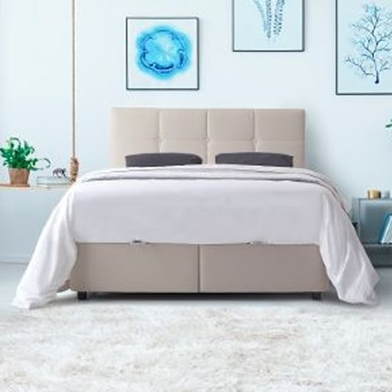 Read more about Hazel velvet fabric storage single bed in grey