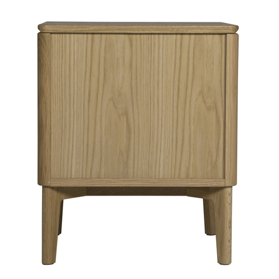 Hazel Wooden Bedside Cabinet With 2 Drawers In Oak Natural