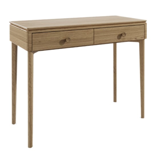 Read more about Hazel wooden dressing table with 2 drawers in oak natural