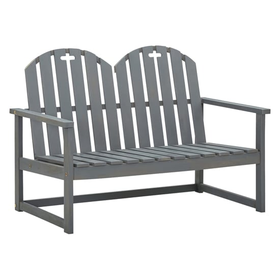 Hazel Wooden Garden Seating Bench In Grey