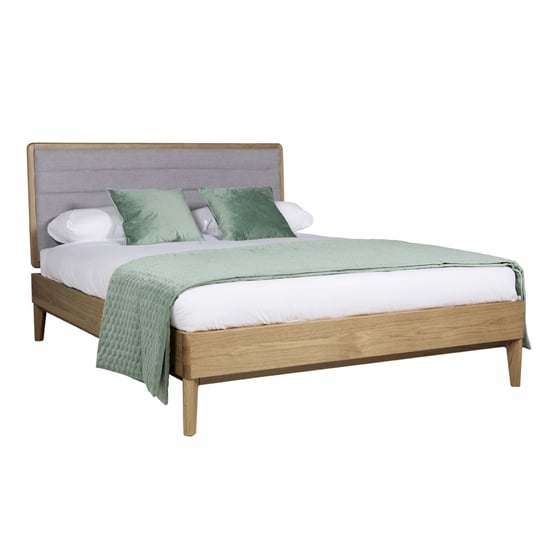 Read more about Hazel wooden king size bed in oak natural