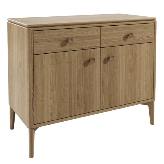 Read more about Hazel wooden sideboard with 2 doors 2 drawers in oak natural