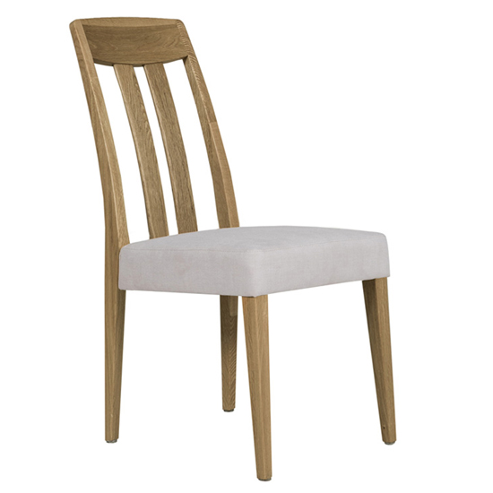 Product photograph of Hazel Wooden Slat Back Dining Chair In Oak Natural from Furniture in Fashion