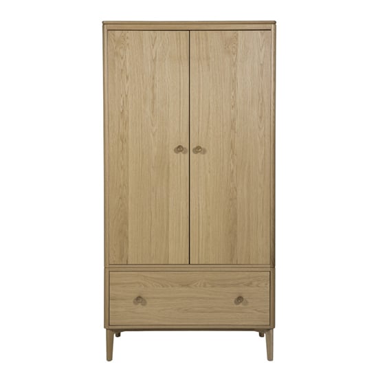 Read more about Hazel wooden wardrobe with 2 doors in oak natural