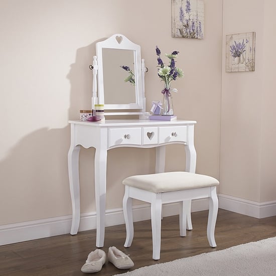 Hinxton Design Dressing Table Set In White