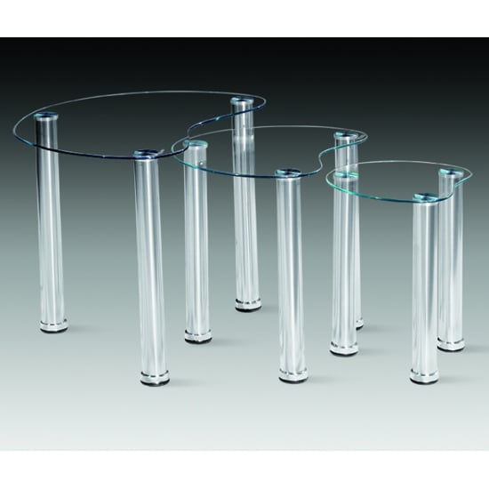 Read more about 3pc clear heart nest of tables