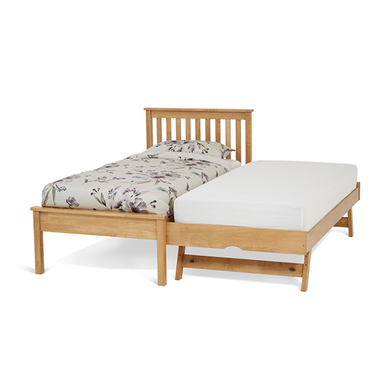 Heather Hevea Wooden Single Bed And Guest Bed In Honey Oak | Furniture ...
