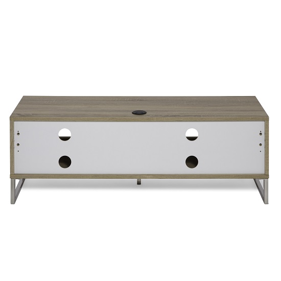 Heather TV Stand In Light Oak With Flip Down Door_3