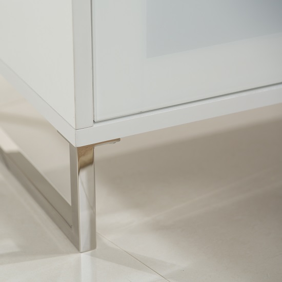 Heather TV Stand In White Gloss With Flip Down Door_3