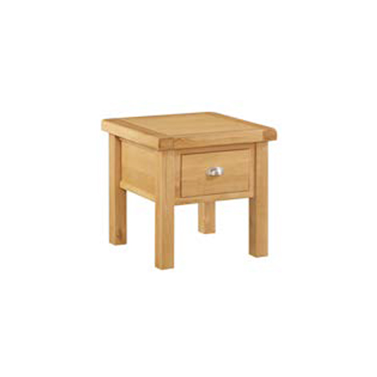 Heaton End Table In Rustic Light Oak With 1 Drawer Furniture in Fashion