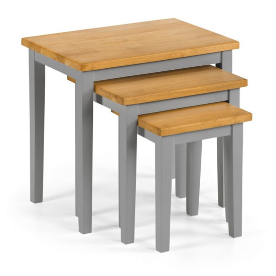Cadee Wooden Set Of 3 Nest Of Tables In Grey And Oak