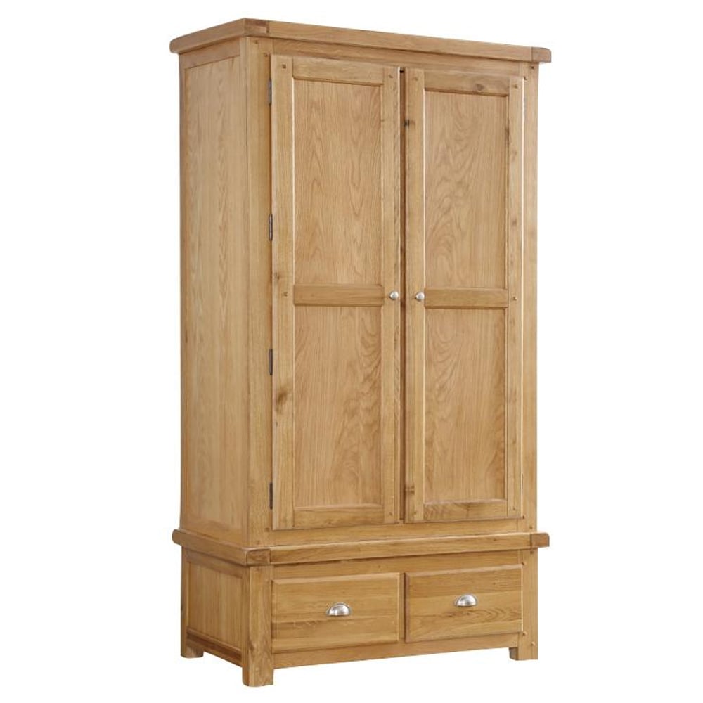 Heaton Wooden Wardrobe With 2 Doors In Oak