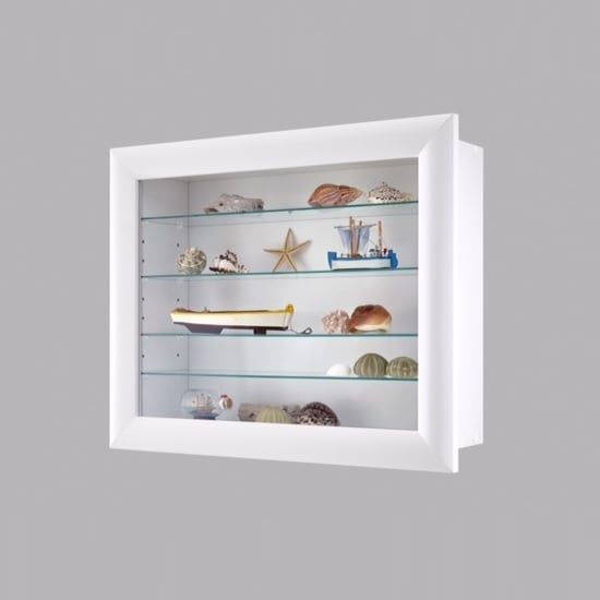 Heaven Wall Mounted Glass Display Cabinet In White Furniture In