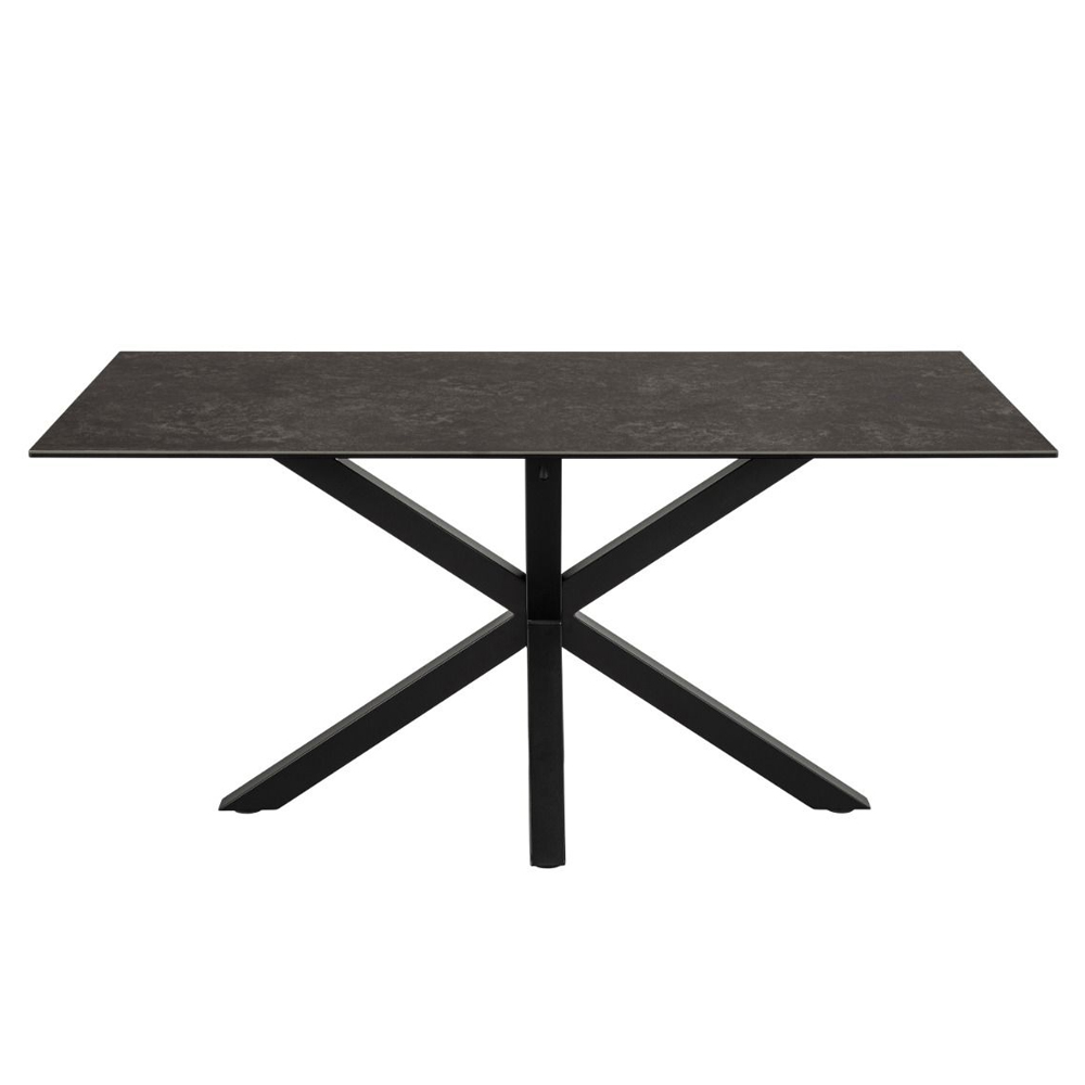 Hebron Large Ceramic Top Dining Table In Black Fairbanks
