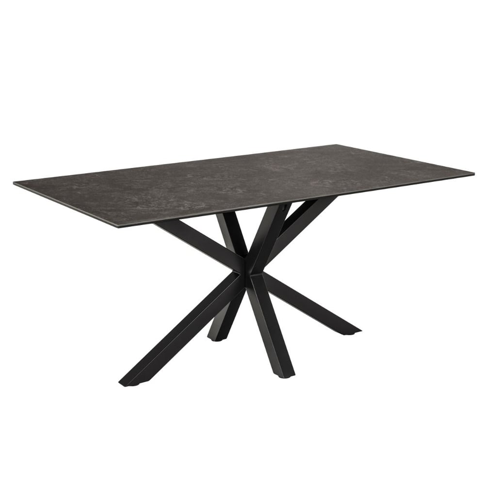 Hebron Large Ceramic Top Dining Table In Black Fairbanks