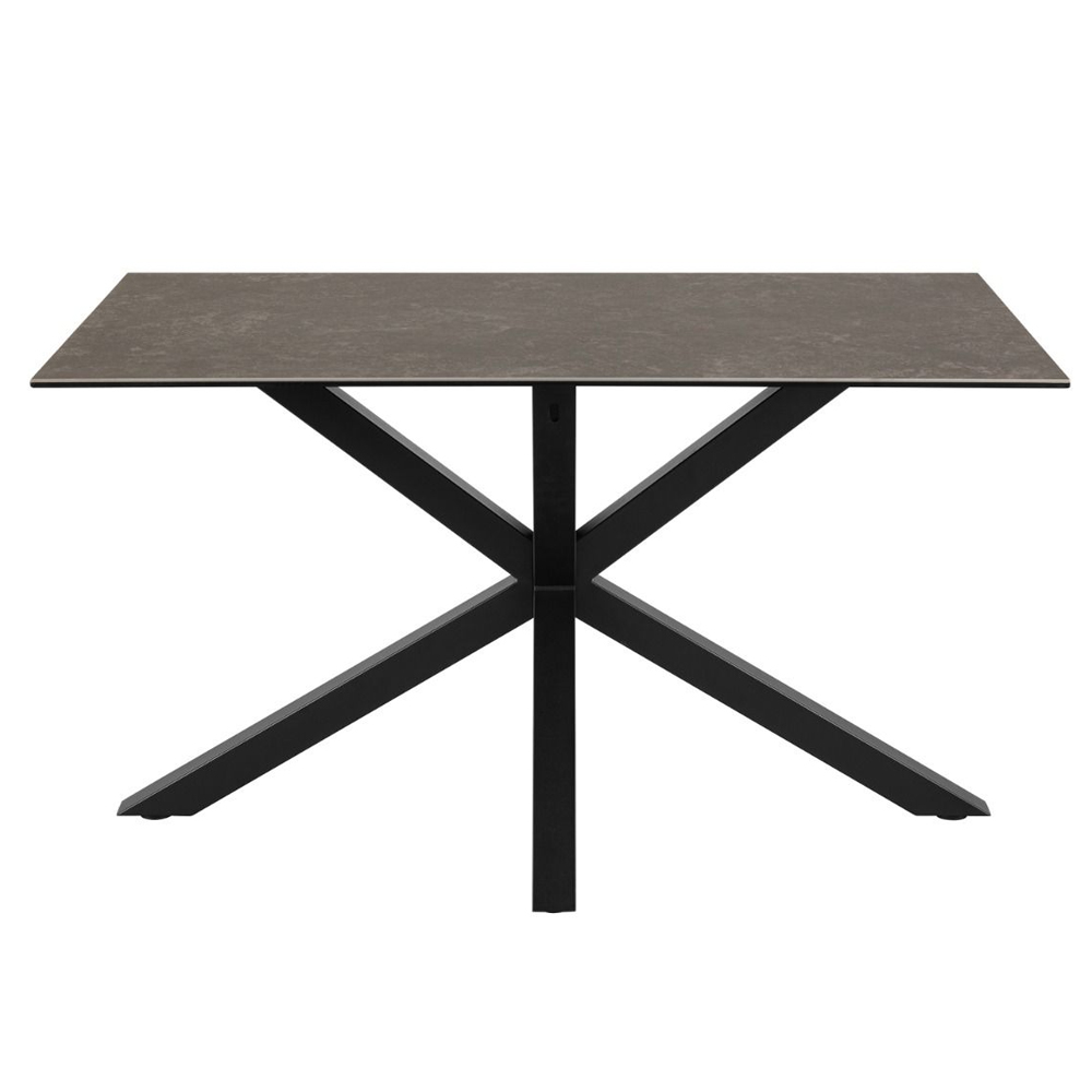 Hebron Small Ceramic Top Dining Table In Black Fairbanks