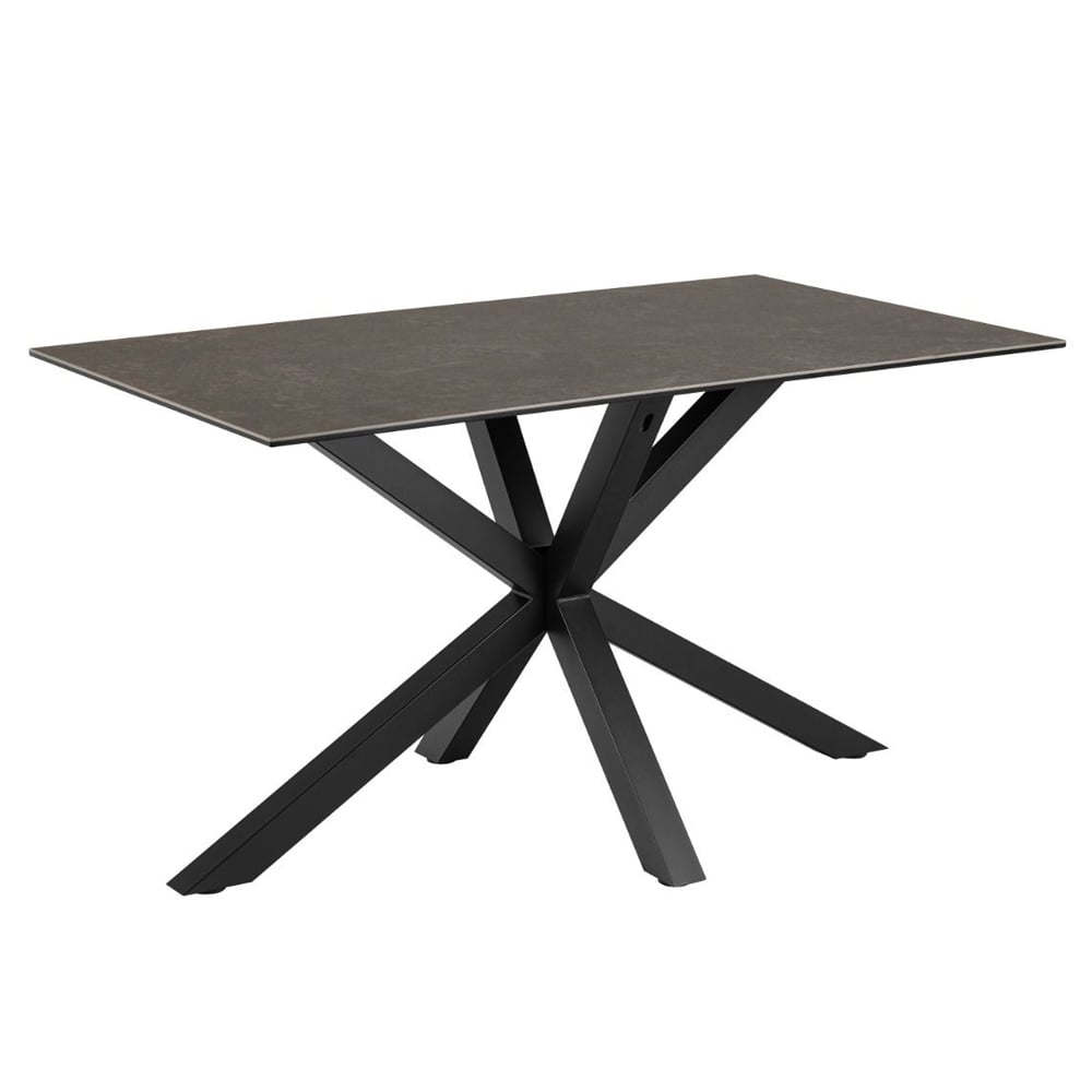 Hebron Small Ceramic Top Dining Table In Black Fairbanks