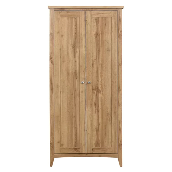 Hebron Wooden Wardrobe With 2 Doors In Oak