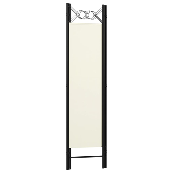 Hecate Fabric 3 Panel 120cm x 180cm Room Divider In Cream White
