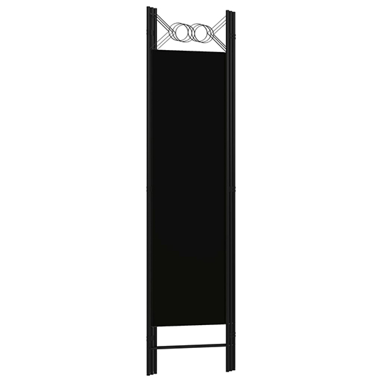 Hecate Fabric 3 Panels 120cm x 180cm Room Divider In Black