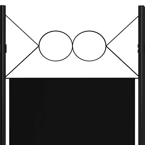 Hecate Fabric 3 Panels 120cm x 180cm Room Divider In Black