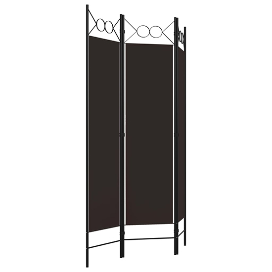 Hecate Fabric 3 Panels 120cm x 180cm Room Divider In Brown