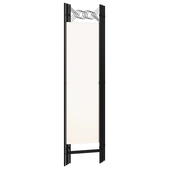 Hecate Fabric 4 Panel 160cm x 180cm Room Divider In Cream White